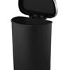 Papelera de Pedal 55L Semi Redonda Negro EKO Hana